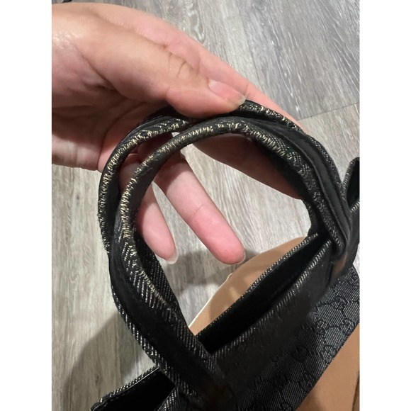 Gucci Monogram Mini Hand Bag Grey and black - Picture 10 of 11